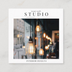 Minimalist Photo Square Business Card