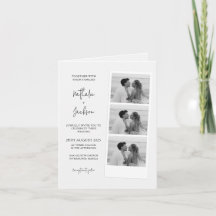 Minimalist Photo Strip Script Wedding Folded