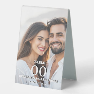 Minimalist Photo Table Number Template Vertical