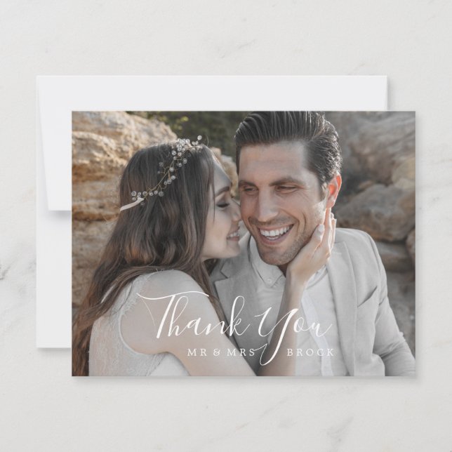 Minimalist Photo Thank You Card (Front)