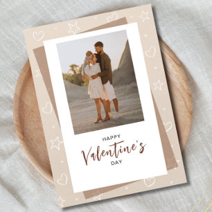 Minimalist Photo Valentine's Day  Holiday Card