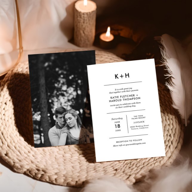 Minimalist Photo Wedding Invitation (Creator Uploaded)
