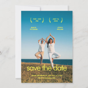 Minimalist photo wedding save the date