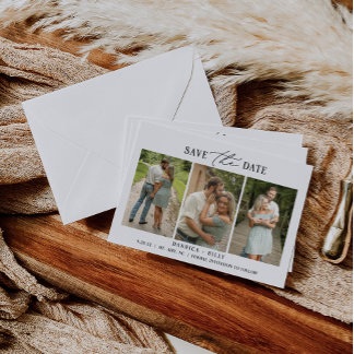 Minimalist Photo Wedding Save The Date Card