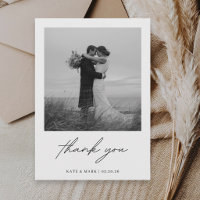 Minimalist Photo Wedding Thank You