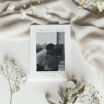 Minimalist Photo Wedding Thank You Card<br><div class="desc">Minimalist Photo Wedding Thank You Card. This elegant thank you card is perfect for sending to your guests after the wedding. Personalize with your photos and heartfelt thank you note on the back.</div>
