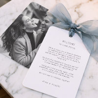 Minimalist Photo Wedding Welcome Letter Card