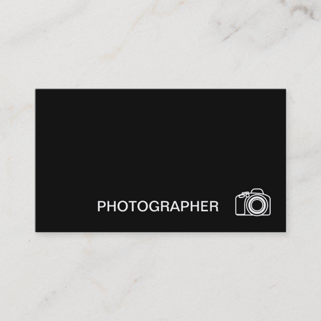 Minimalist Photographer Business Card (Front)