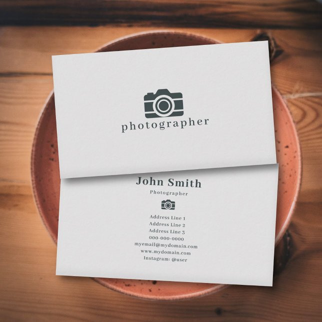 Minimalist Photographer  Business Card (Minimalist Photographer Business Card)