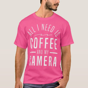 Minimalist Photographer Coffee Lover  T-Shirt