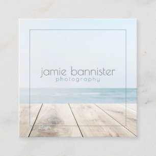 Minimalist Photographer Photography Business Square Business Card
