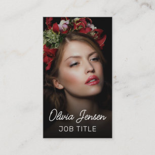 Minimalist Photography Full Photo Modern QR Code Business Card