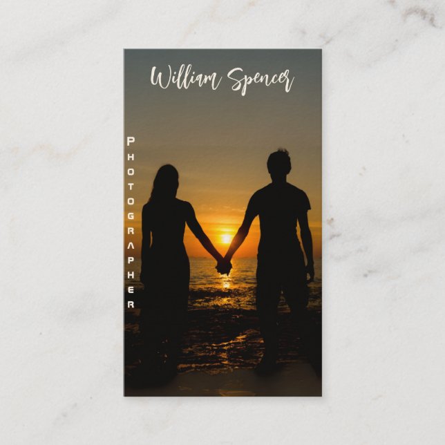 Minimalist Photography Full Photo Simple  Business Business Card (Front)