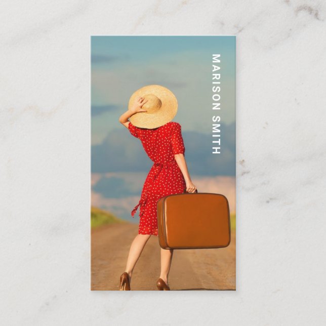 Minimalist Photography Full Photo Simple Business  Card (Front)