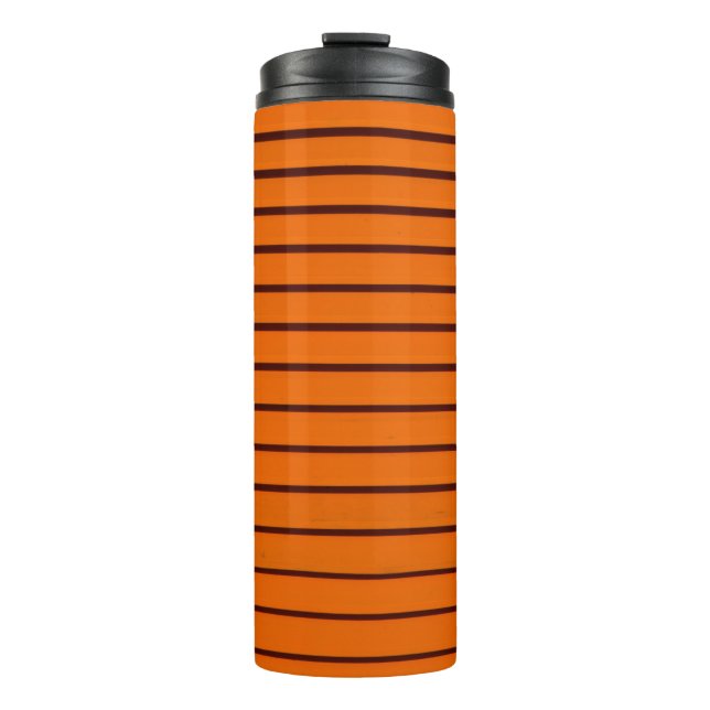 Minimalist photography of orange wall thermal tumbler (Front)