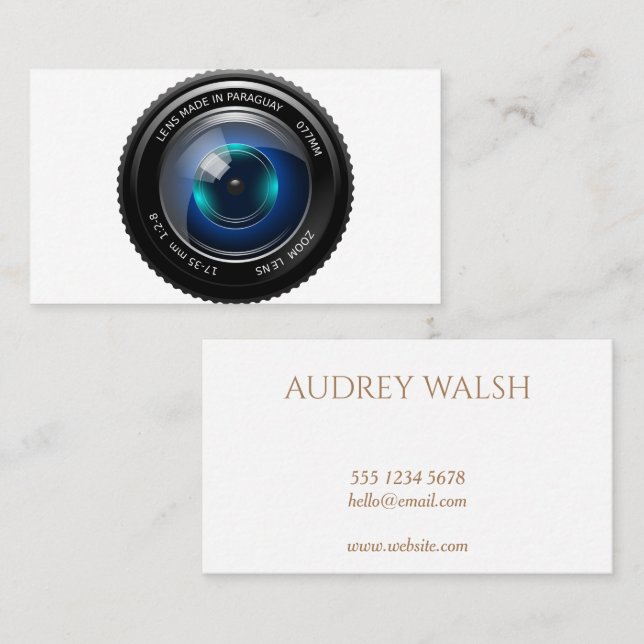 Minimalist Photography Photo Simple  Business Card (Front/Back)