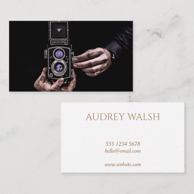 Minimalist Photography Photo Simple  Business Card (Front/Back)