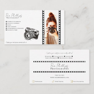 Minimalist Photography Photographer Photo Business Card