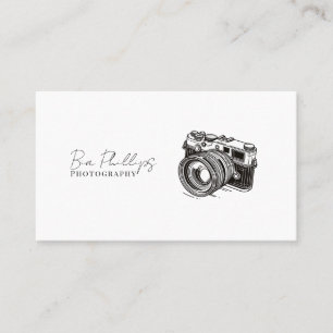 Minimalist Photography Photographer Photo Business Card