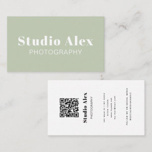 Minimalist photography   simple and modern business card