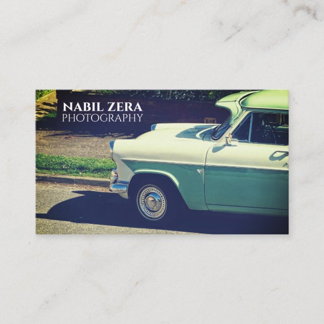 minimalist photography simple elegant text  business card (Front)