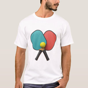 Minimalist Pickleball Paddles Yellow Ball T-Shirt