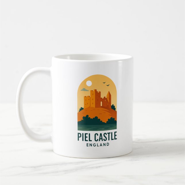 Minimalist Piel Castle Mug – Historic Gift from En (Left)