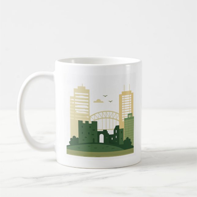 Minimalist Piel Castle Mug – Historic Gift from En (Left)