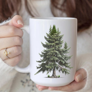 Minimalist Pine Tree Christmas Mug for Mum & Dad