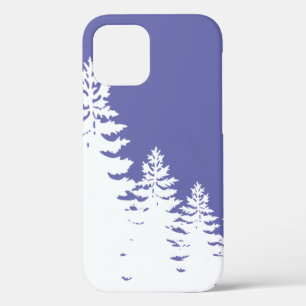 Minimalist pine tree silhouette iPhone 12 case
