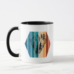 Minimalist pine trees forest vintage mug