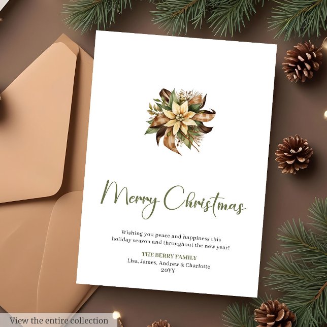 Minimalist Pine Wreath Holiday Christmas Greeting  (Minimalist Pine Wreath Holiday Christmas Greeting Card

)