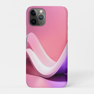 Minimalist Pink Abstract Fluid Wave iPhone 11 Pro Case