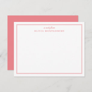 Minimalist Pink and White Name Personal Card