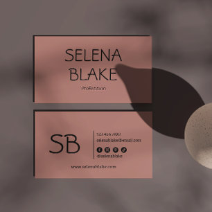 Minimalist Pink Boho   Trendy Retro Chic  Business Card