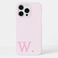 Minimalist Pink Custom Monogram Letter Initial
