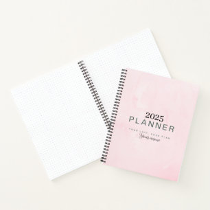 Minimalist Pink Diary Daily Schedule Planner Notes Notebook