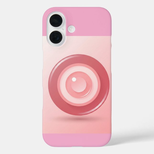 Minimalist Pink Evil Eye Icon on Soft Pastel Case-Mate iPhone Case (Back)