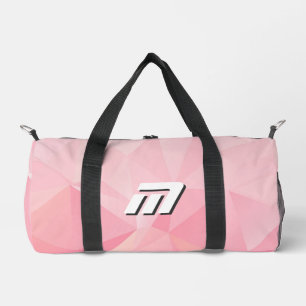 Minimalist Pink Geometric Motivational Custom Duffle Bag