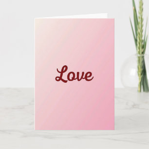 Minimalist Pink Love Card