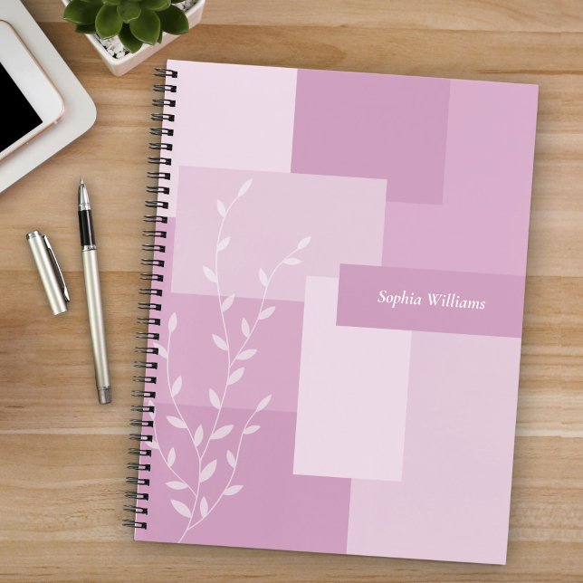 Minimalist Pink Mauve Botanical Journal Notebook (Creator Uploaded)