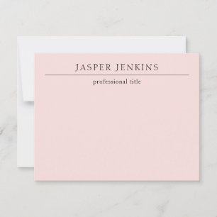 Minimalist Pink Modern Business Card