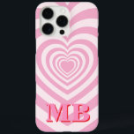 Minimalist Pink Modern Initial Monogram iPhone 16 Pro Max Case<br><div class="desc">Pink Minimalist Modern Initial Monogram Phone Case. Create your own personalised iPhone Case with custom initial name and repeating heart shape pattern.</div>