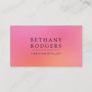 Minimalist Pink Orange Blend Business Card