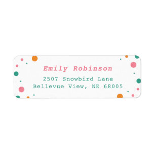 Minimalist Pink Orange Green Colourful Dots
