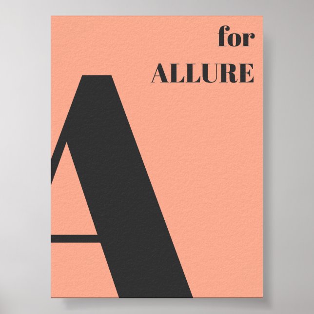 minimalist pink pastel letter print typography art (Front)