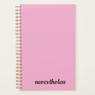 Minimalist Pink Planner   Elegant Modern Notebook