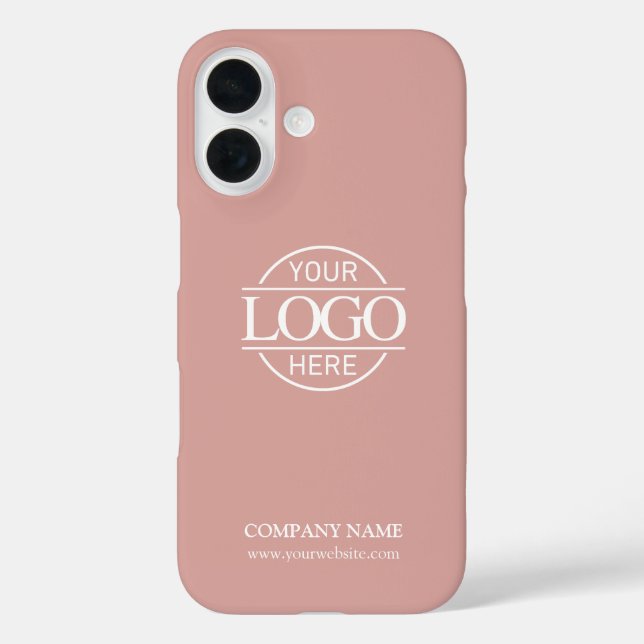 Minimalist Pink Promotional Company Business Logo Case-Mate iPhone Case (Back)