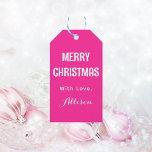 Minimalist Pink Retro Merry Christmas Gift Tags<br><div class="desc">Minimalist Pink Retro Merry Christmas Gift Tags</div>