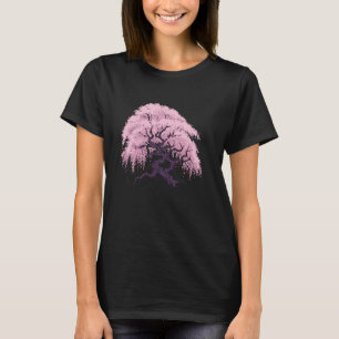 Minimalist Pink Sakura Flower Design T-Shirt